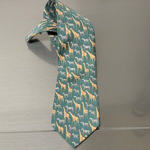 Stylish Hunting World Green Animal Print Tie